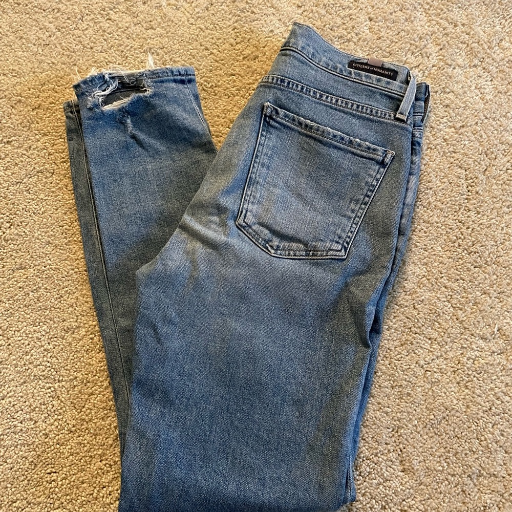 Citizens of humanity olivia high rise ankle jeans, size 27